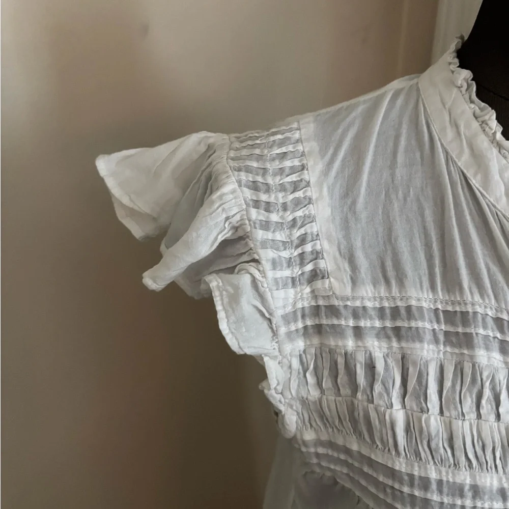 Boston Proper White Ruffled Maxi Dress - Picture 3 of 5